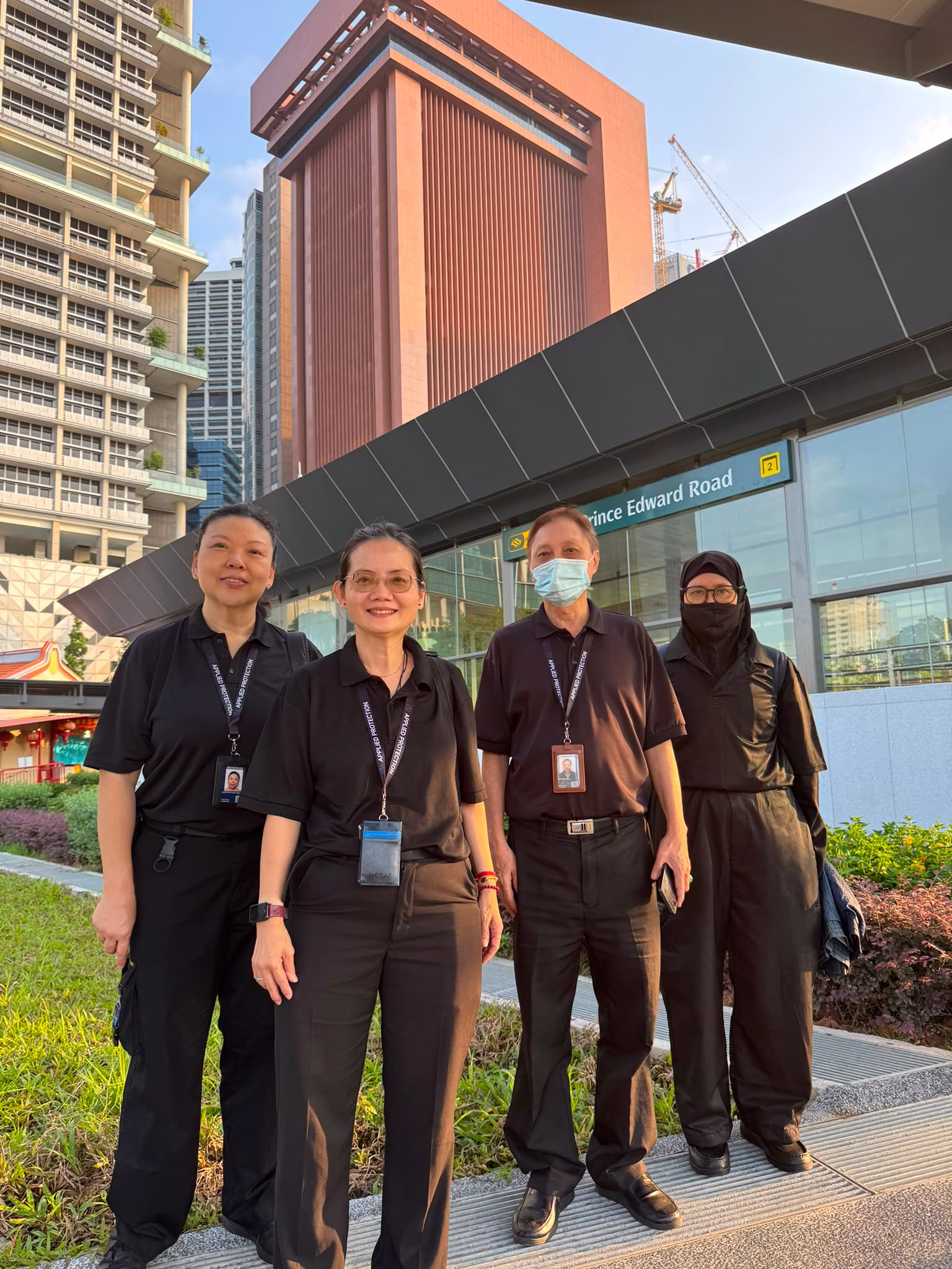 AP's security officers at opening of Prince Edward Road MRT Opening.